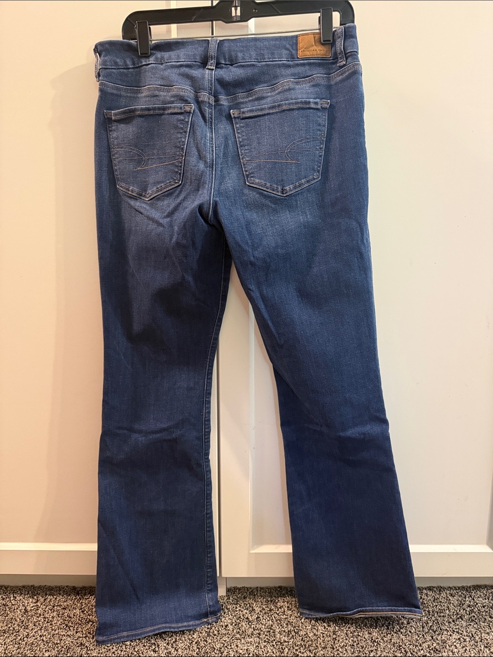 American Eagle Women’s Dark Wash Kick Bootcut Jeans Size 10 Regular - Picture 8 of 12